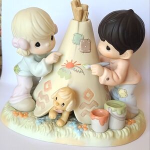 Vintage Rare 2002 Y2K Precious Moments Boyscouts Girlscouts Collectible Figurine